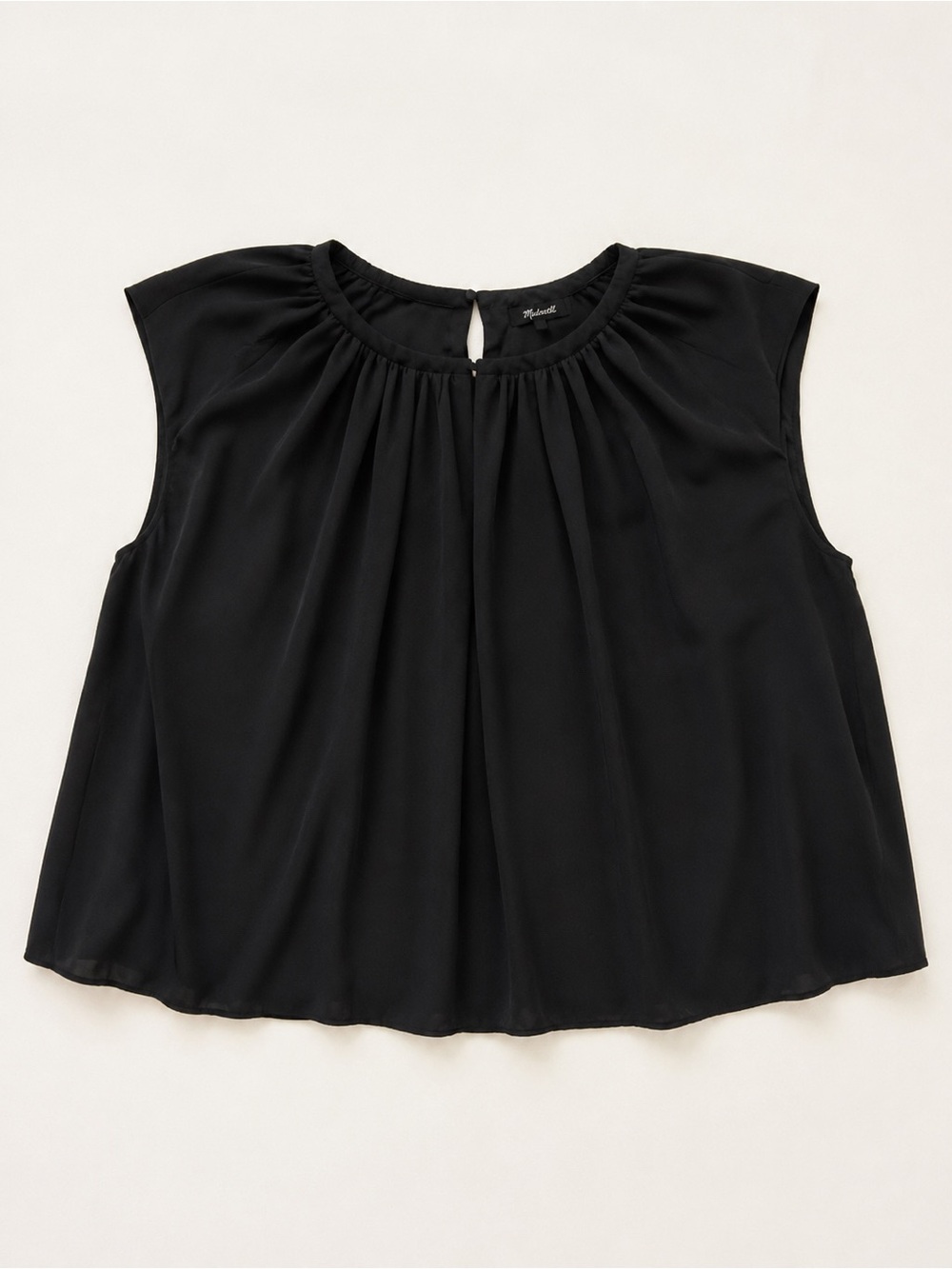Madewell Black Pleated Sleeveless Blouse Size 20w